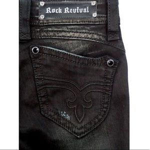 Rock Revivtal black distressed Amy Skinny Jeans